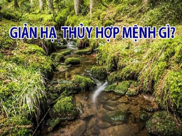 Mệnh Giản Hạ Thủy hợp và khắc mệnh nào?